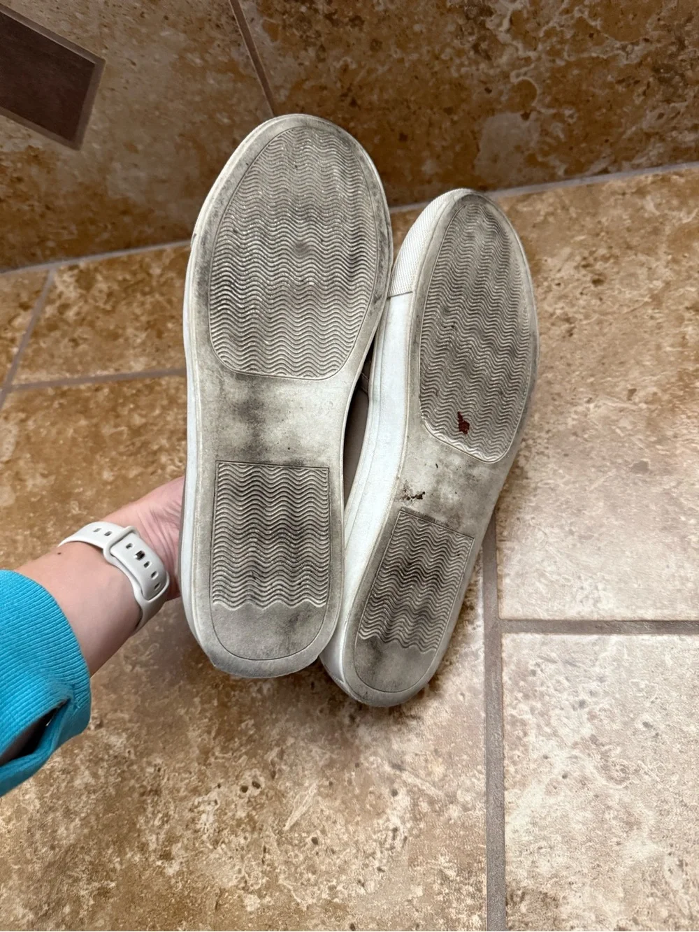Steve Madden Quilted Slip-On Sneakers in Taupe Gray
